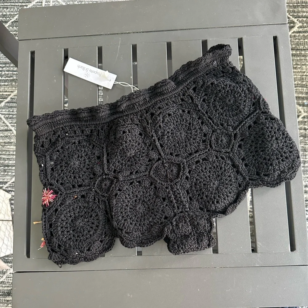 Poupette St. Barth Bobo Crochet Boxer Shorts. - Picture 2 of 9